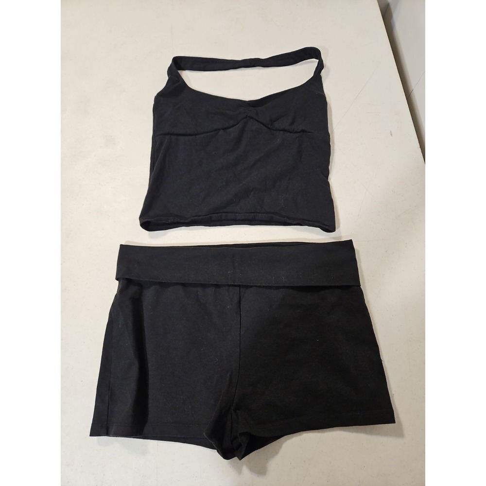 Out From Under Urban Outfitters Tank/shorts Set Size Medium Black Set (1828